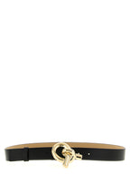 Fabiana Filippi Black Leather Thin Belt