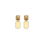 Alessandra Rich Gold Glass Earrings