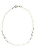 Alessandra Rich White Glass Necklace