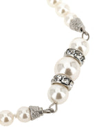 Alessandra Rich White Glass Necklace