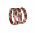 Nialaya Gold 925 Silver Clear CZ Pink Ring