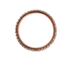 Nialaya Pink Gold 925 Silver Clear CZ Ring