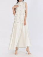 YSONA Floral Embellished Sleeveless Maxi Dress — model wearing | Women's Dress | Shop YSONA