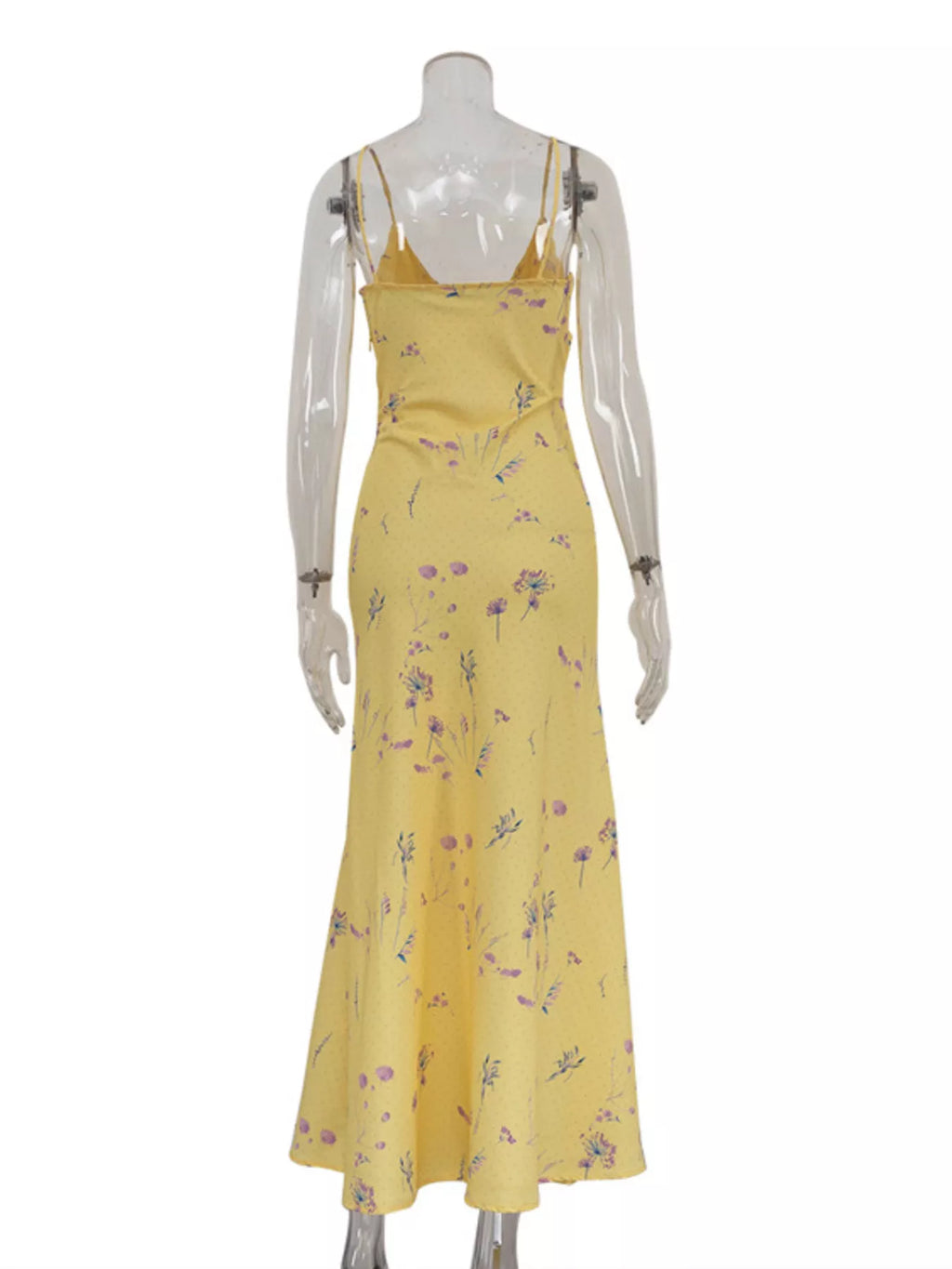 YSONA Floral Spaghetti Straps Maxi Dress — full length view | Women's Dress | Shop YSONA