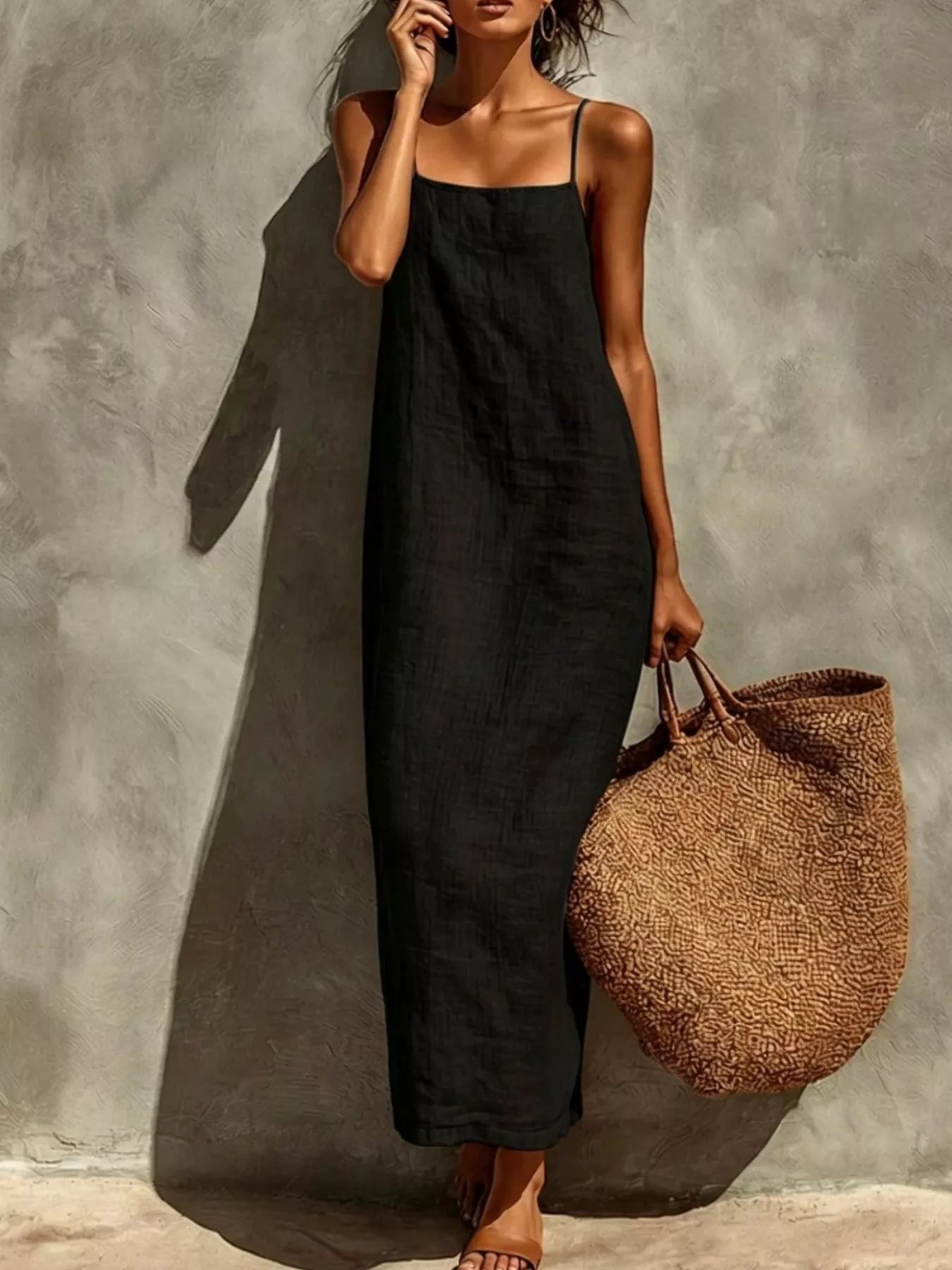 YSONA Sleeveless Linen Casual Maxi Dress — alternate view | Women's Dress | Shop YSONA