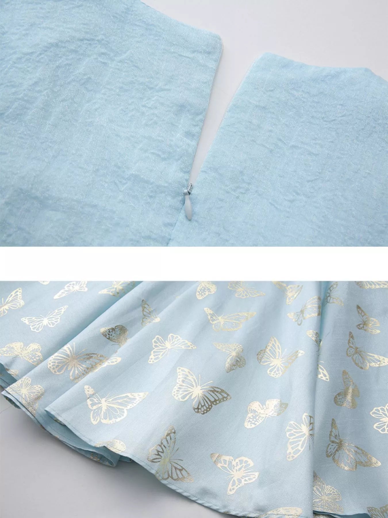 YSONA Butterfly Print Puff Sleeve Dress — full length view | Women's Dress | Shop YSONA