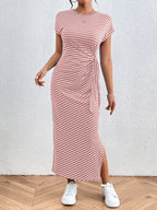 YSONA Striped Tie-Waist Midi Dress — styling view | Women's Dress | Shop YSONA