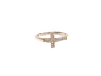 Nialaya Silver CZ Cross 925 Ring