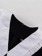 YSONA Puff Sleeve Contrast Collar Dress — alternate view | Women's Dress | Shop YSONA