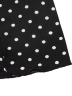 YSONA Polka Dot Lace Trimmed V-Neck Mini Dress — fabric detail | Women's Dress | Shop YSONA