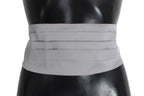 Dolce & Gabbana Gray Waist Belt Silk Cummerbund