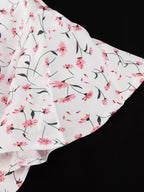 YSONA Floral Print V-Neck Flutter Sleeves Midi Dress — alternate view | Women's Dress | Shop YSONA