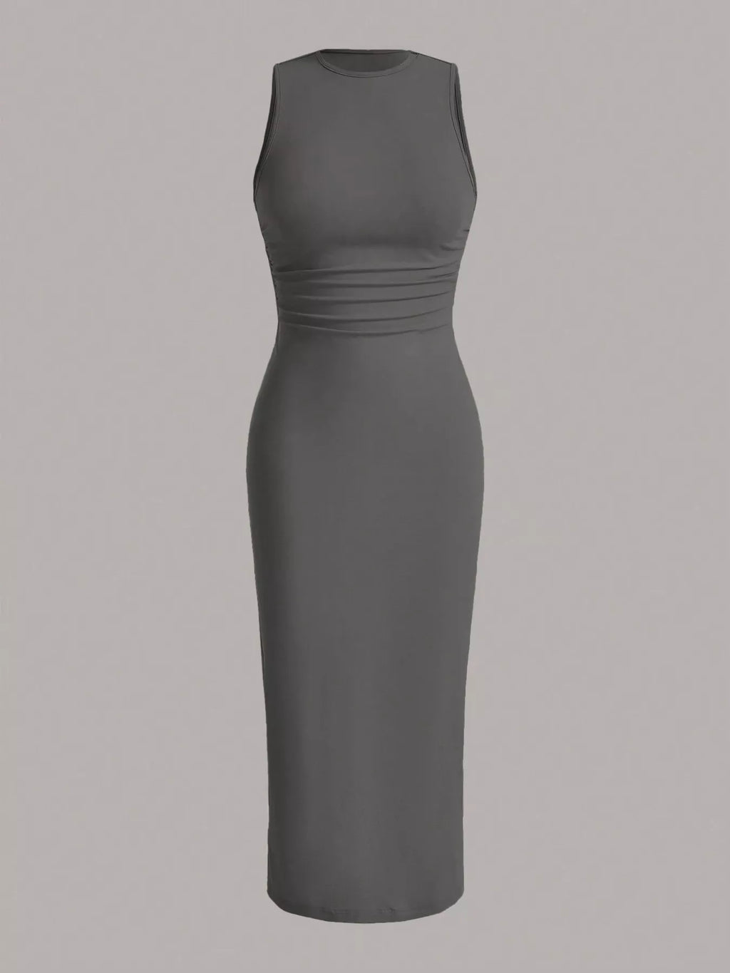YSONA Sleeveless Round Neck Midi Dress — back view | Women's Dress | Shop YSONA