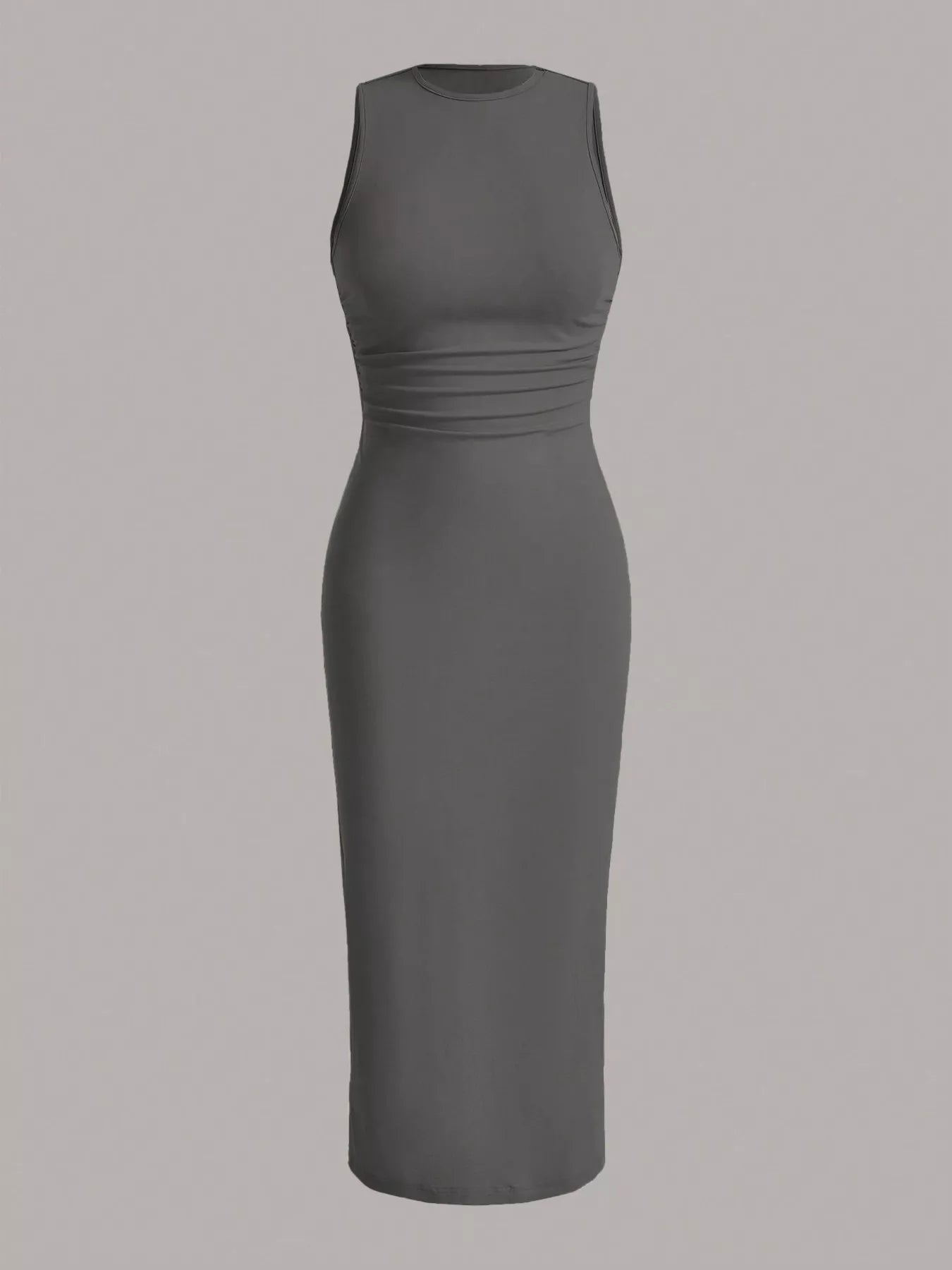 YSONA Sleeveless Round Neck Midi Dress — back view | Women's Dress | Shop YSONA