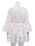 YSONA Floral Print Layered Ruffle Dress — close-up view | Women's Dress | Shop YSONA