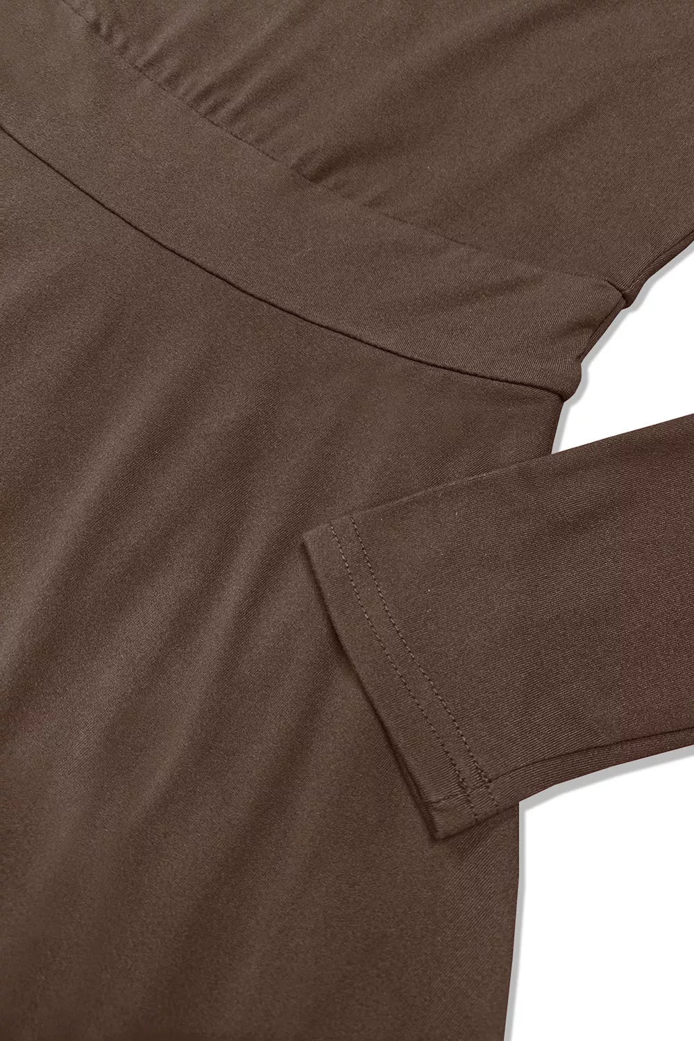 YSONA Layered Long Sleeve V-Neck Mini Dress — close-up view | Women's Dress | Shop YSONA