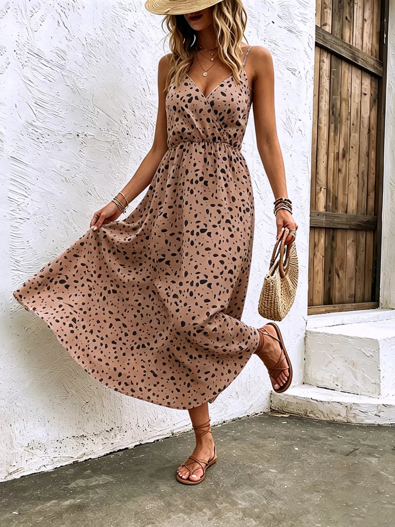 YSONA Floral Print Spaghetti Strap Midi Dress — alternate view | Women's Dress | Shop YSONA