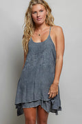 YSONA POL Embroidered Adjustable Strap Mini Dress — front view | Women's Dress | Shop YSONA