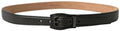 Ermanno Scervino Black Leather Metal Buckle Cintura Belt