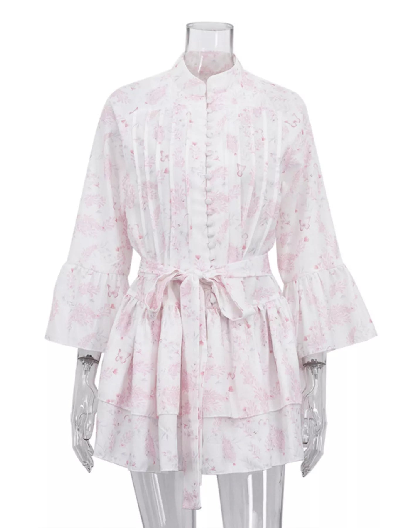 YSONA Floral Print Layered Ruffle Dress — model wearing | Women's Dress | Shop YSONA