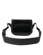 Balenciaga Black Exotic Leather Shoulder Crossbody Camera Bag