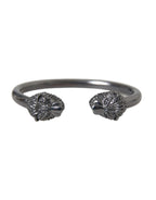 Nialaya Black Rhodium Lion Bangle Bracelet Women