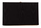 Dolce & Gabbana Black Silk Gold Frame Clutch Evening Party Purse Bag