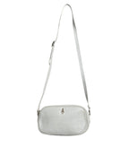 Aniye By White Croc Print Leather Crossbody Sling Bag