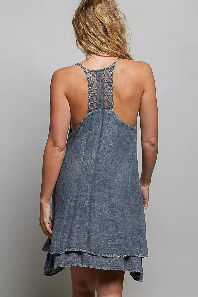 YSONA POL Embroidered Adjustable Strap Mini Dress — side view | Women's Dress | Shop YSONA