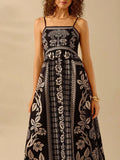 YSONA Floral Print Spaghetti Strap Maxi Dress — front view | Women's Dress | Shop YSONA