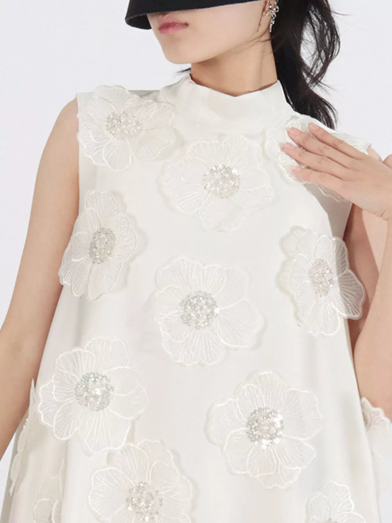 YSONA Floral Embellished Sleeveless Maxi Dress — back view | Women's Dress | Shop YSONA