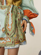 YSONA Printed Long Sleeve Shirt Dress — side view | Women's Dress | Shop YSONA