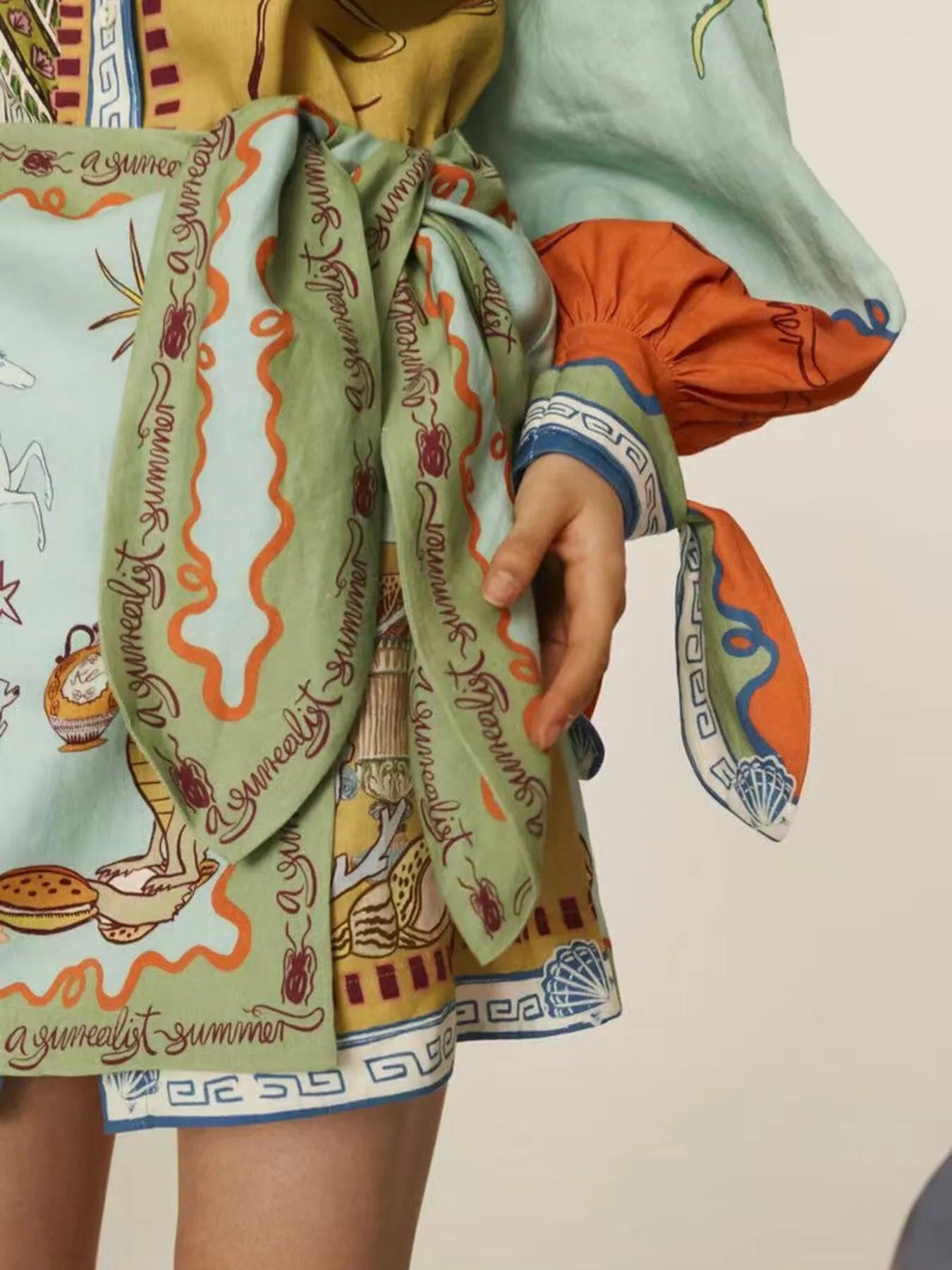 YSONA Printed Long Sleeve Shirt Dress — side view | Women's Dress | Shop YSONA