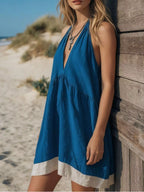 YSONA Backless Halter Neck Mini Dress — side view | Women's Dress | Shop YSONA