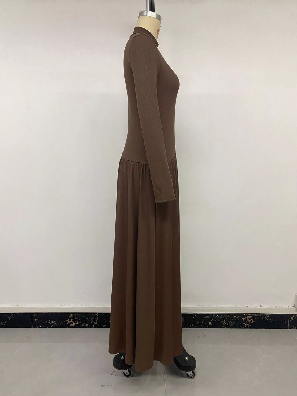 YSONA Mock Neck Long Sleeve Midi Dress — alternate view | Women's Dress | Shop YSONA