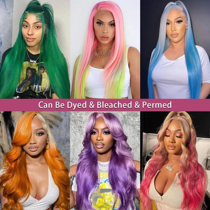 613 Blonde Straight 13x6 HD Lace Frontal Wig – 220% Density 13x4, 38 Inch Pre-Plucked
