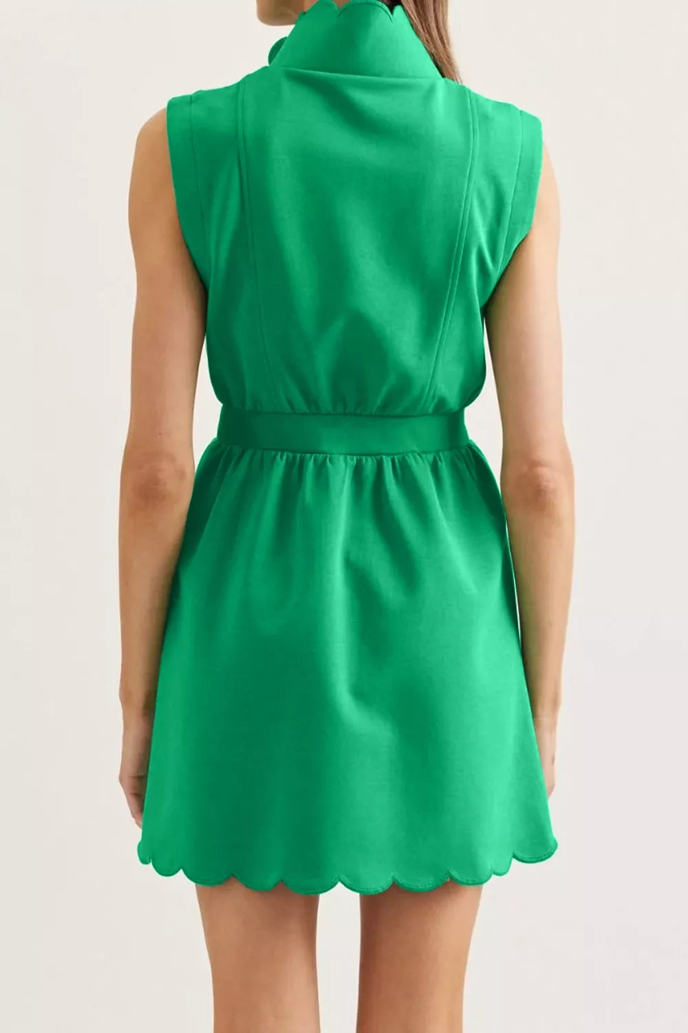 YSONA Sleeveless Zip-Up Mini Dress — back view | Women's Dress | Shop YSONA