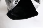 Dolce & Gabbana Polyester Gray Black DG Logo Plaque Backpack Bag