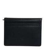 Dolce & Gabbana Black Calfskin Leather Shoulder Strap Bag