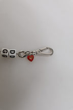 Dolce & Gabbana Silver Tone Brass Bead Dice Logo Embellish Charm Bracelet