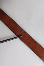 Dolce & Gabbana Brown Leather Metal Buckle Classic Belt