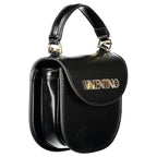 Mario Valentino Nero Polyurethane Women's Bag with Handle and Shoulder Strap