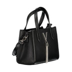 Mario Valentino Nero Polyurethane Women's Bag with Handles and Shoulder Strap