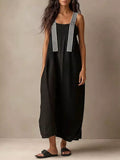 YSONA Striped Straps Midi Dress — front view | Women's Dress | Shop YSONA