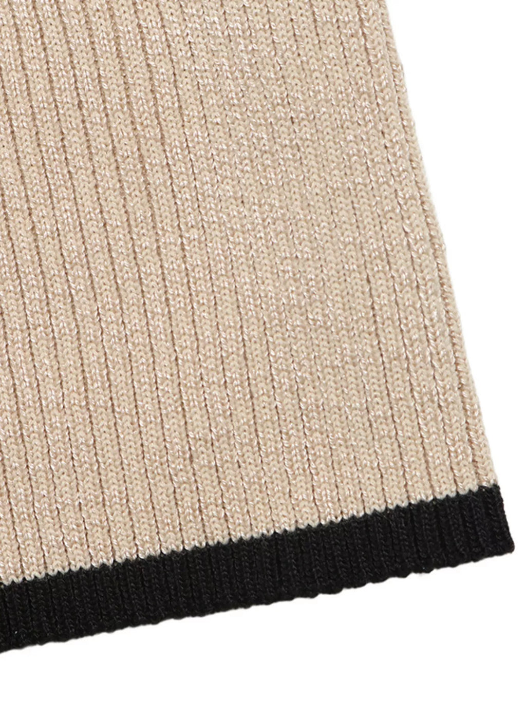 YSONA Ribbed Mock Neck Flare Sleeve Sweater Dress — fabric detail | Women's Dress | Shop YSONA