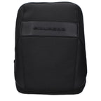 Piquadro Black Fabric Crossbody Bag