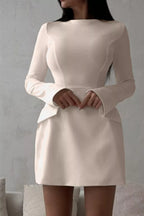 YSONA Long-Sleeve Mini Dress with Flap Pockets — detail view | Women's Dress | Shop YSONA
