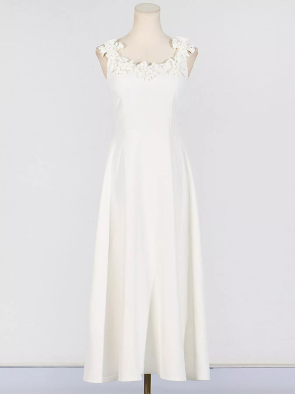 YSONA Floral Embellished Sleeveless Midi Dress — model wearing | Women's Dress | Shop YSONA