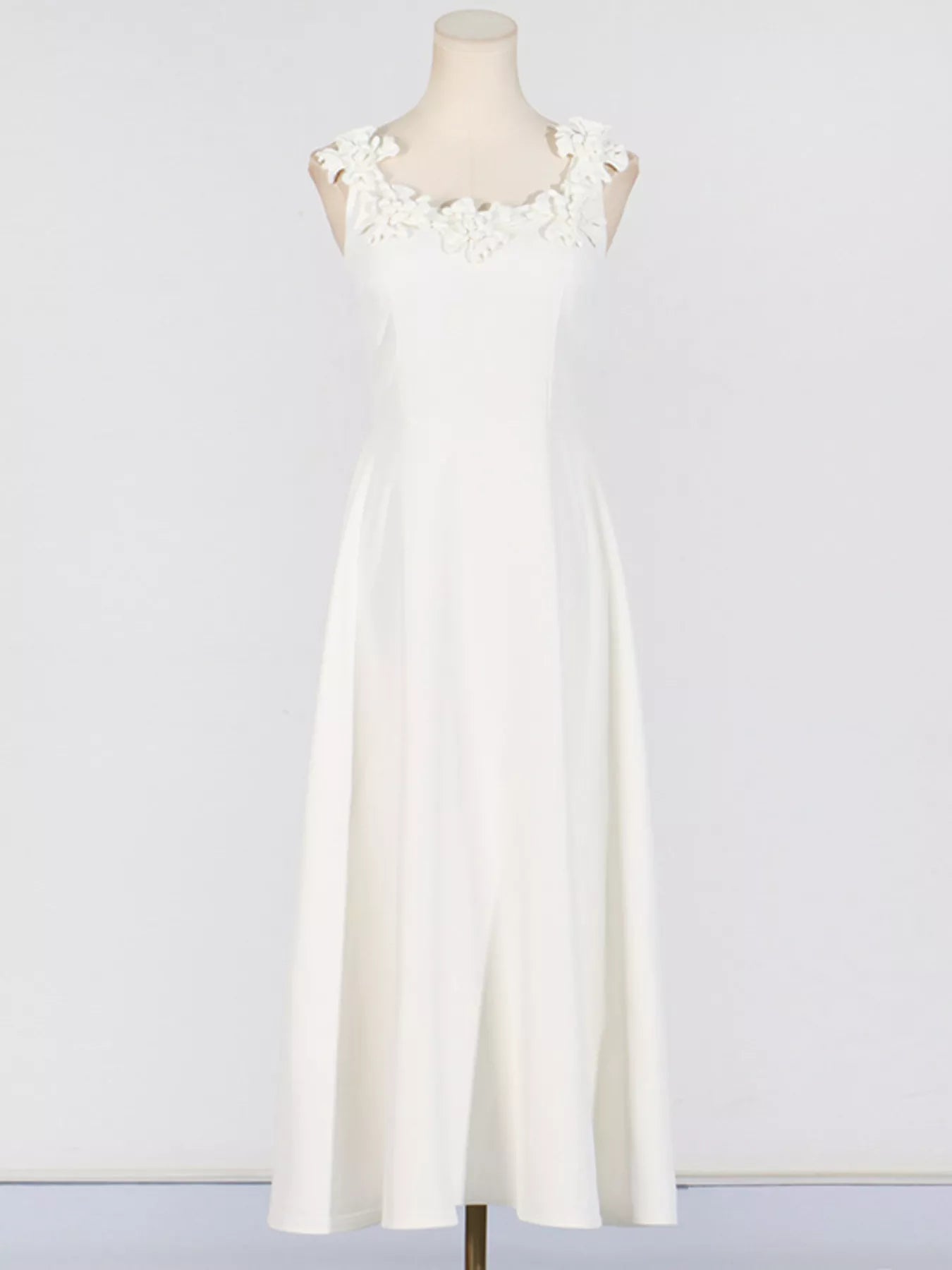 YSONA Floral Embellished Sleeveless Midi Dress — model wearing | Women's Dress | Shop YSONA