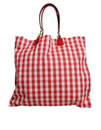 Dolce & Gabbana Red I Love Pizza Rhinestone Embellished Tote Bag